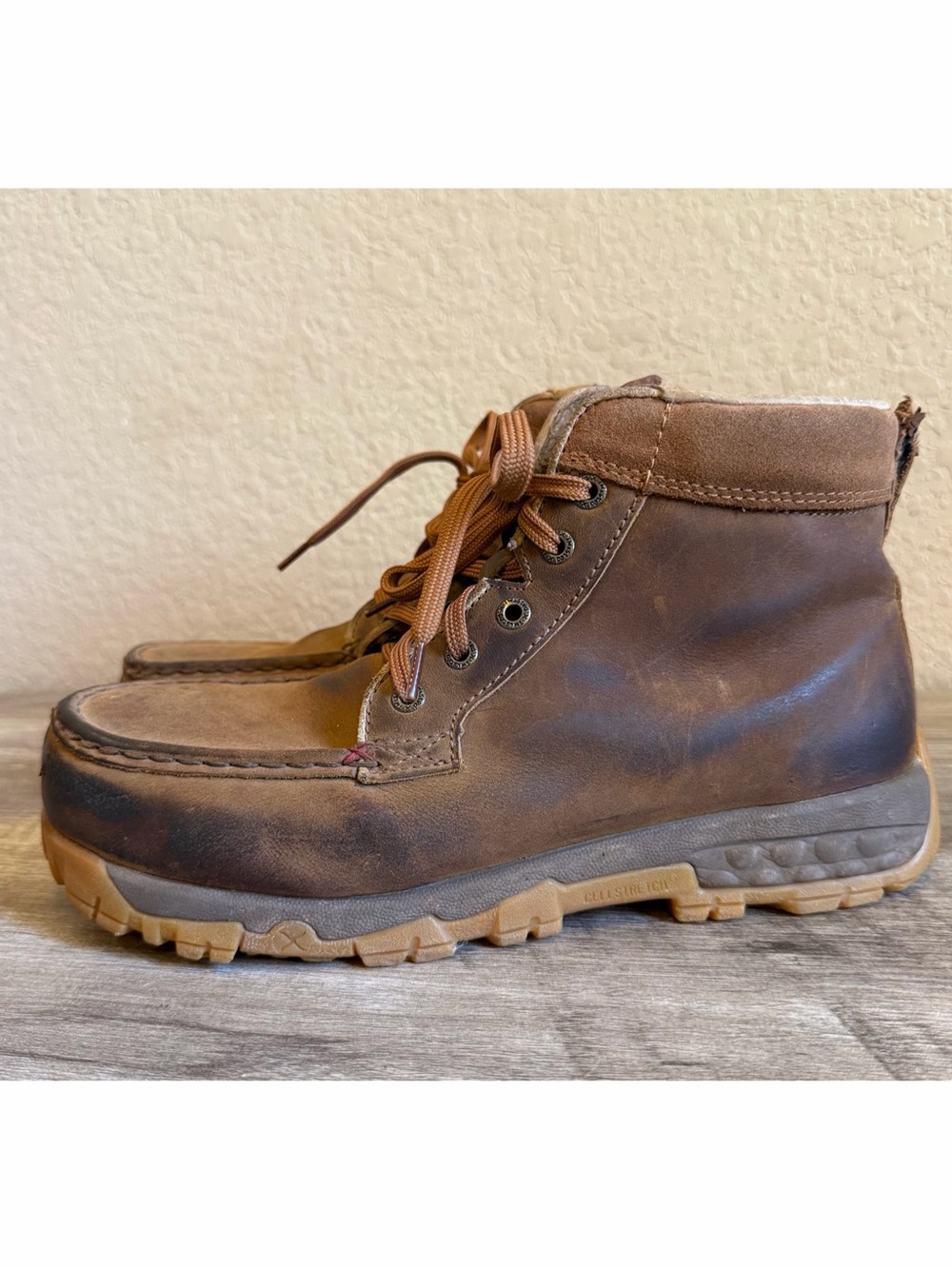 Twisted X Women's Safety Toe Oiled Saddle Work Boots Full Grain Leather Lug Sole